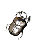 Silver Scarab Beetle Adjustable Ring – Gothic Insect Jewelry