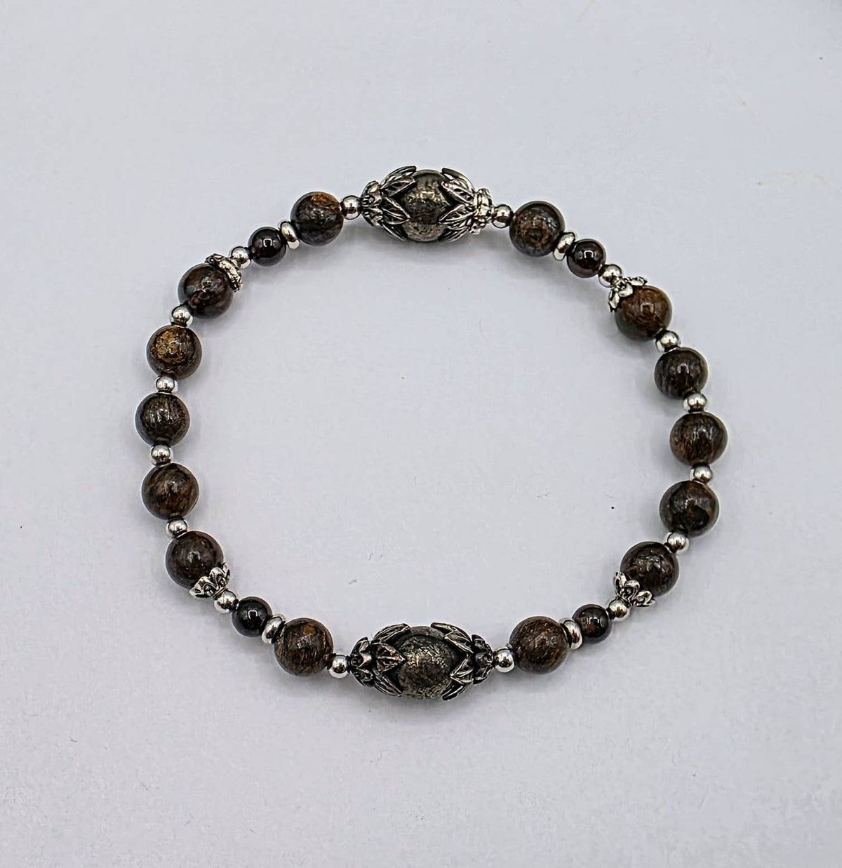 STAY IN MY POWER - Pyrite, Bronzite, Garnet  Bracelet