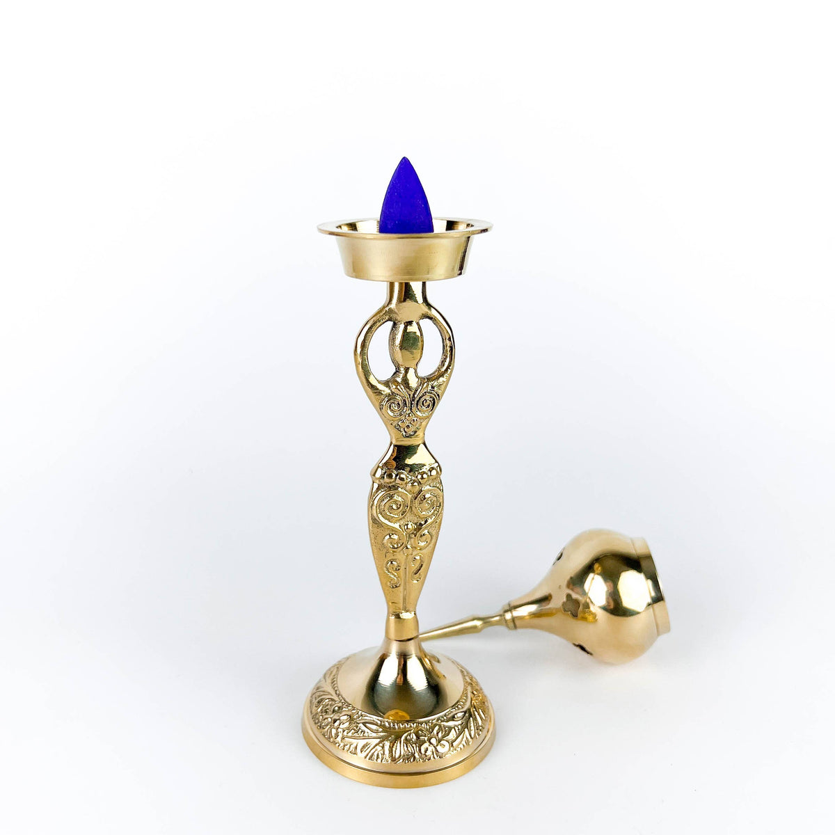 Goddess Brass Cone Burner 9"H