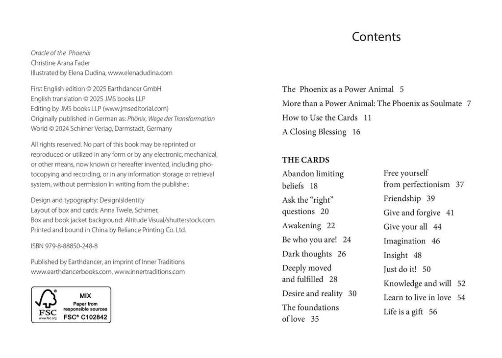 Oracle of the Phoenix by Christine Arana Fader: Flashcards; 128 pages / English