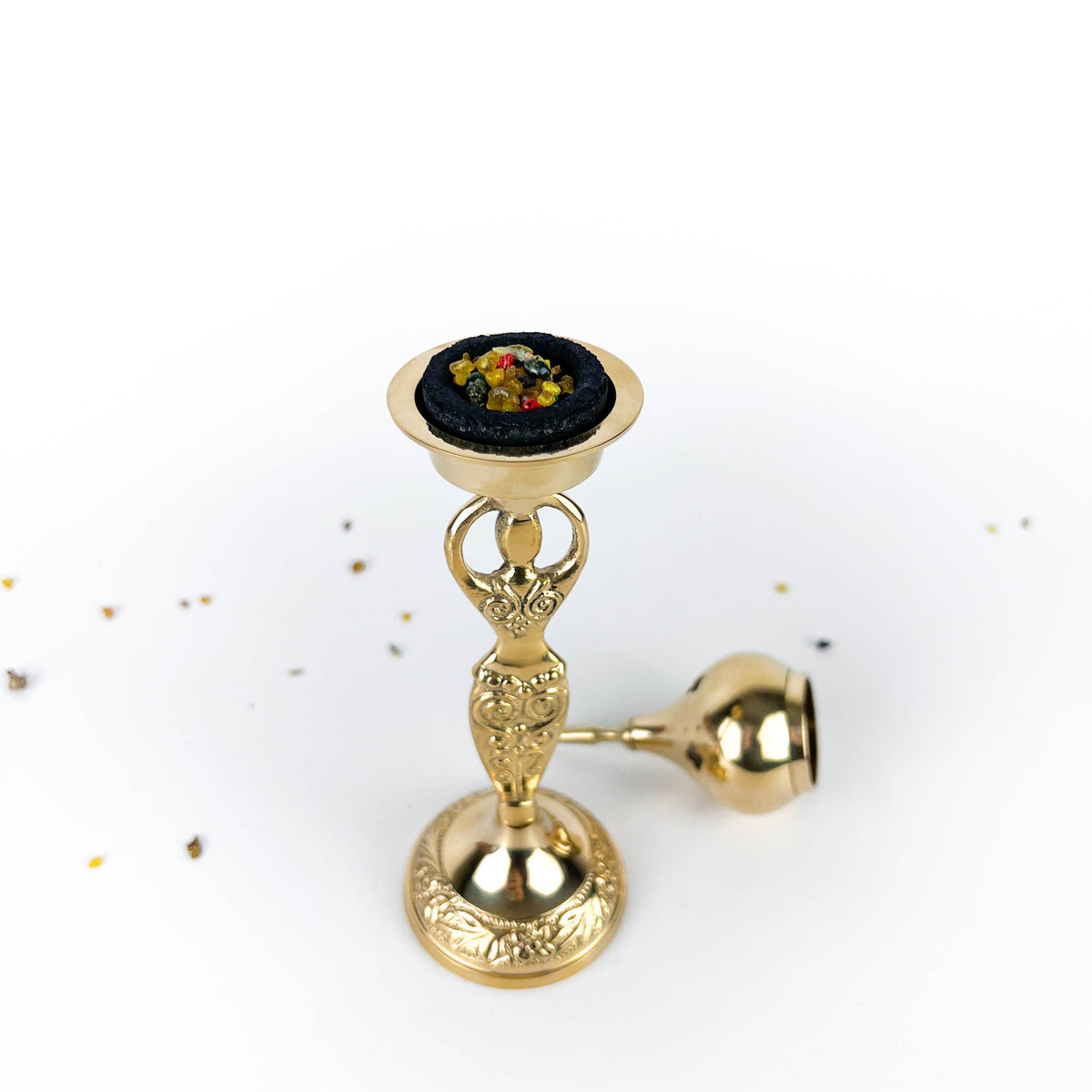 Goddess Brass Cone Burner 9"H