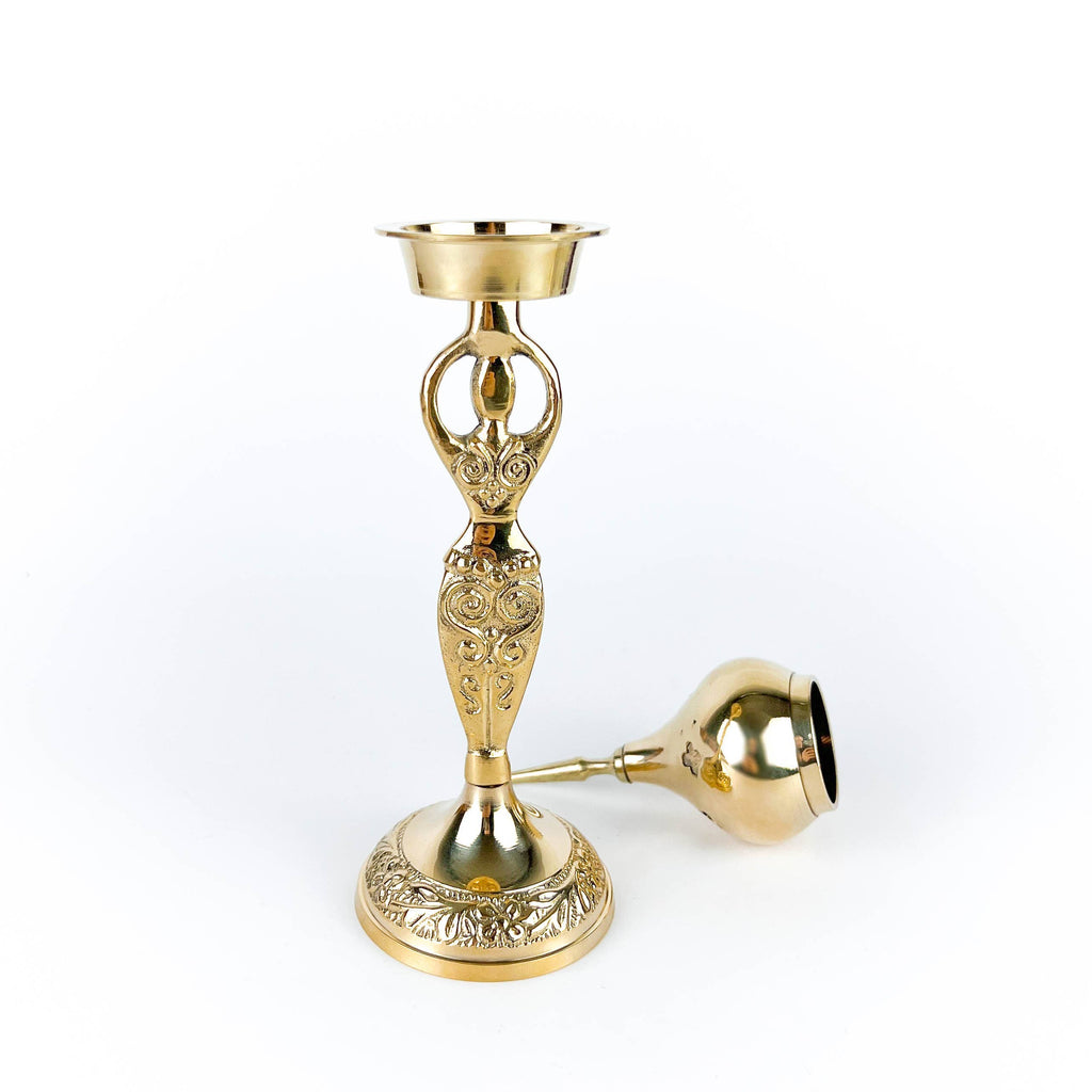Goddess Brass Cone Burner 9"H