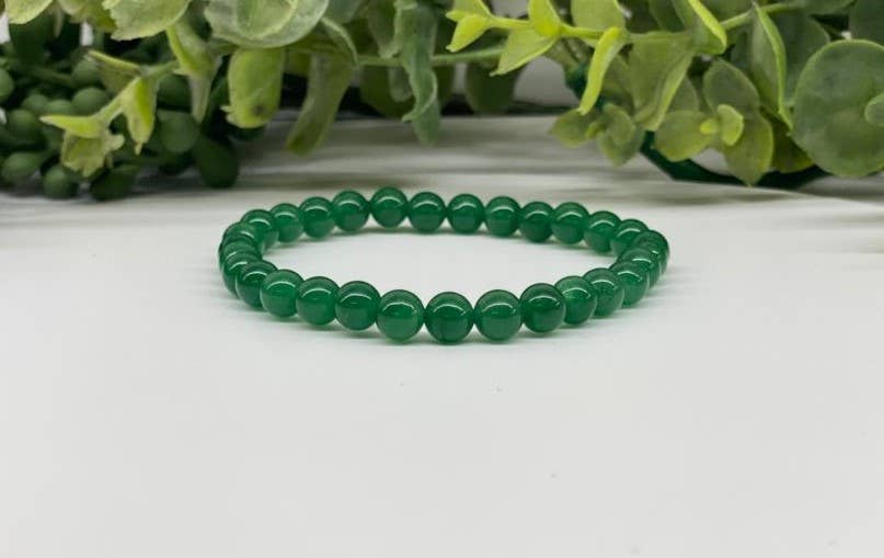 Green Aventurine Stretchable Bracelet 6mm Beads: Bracelets Only