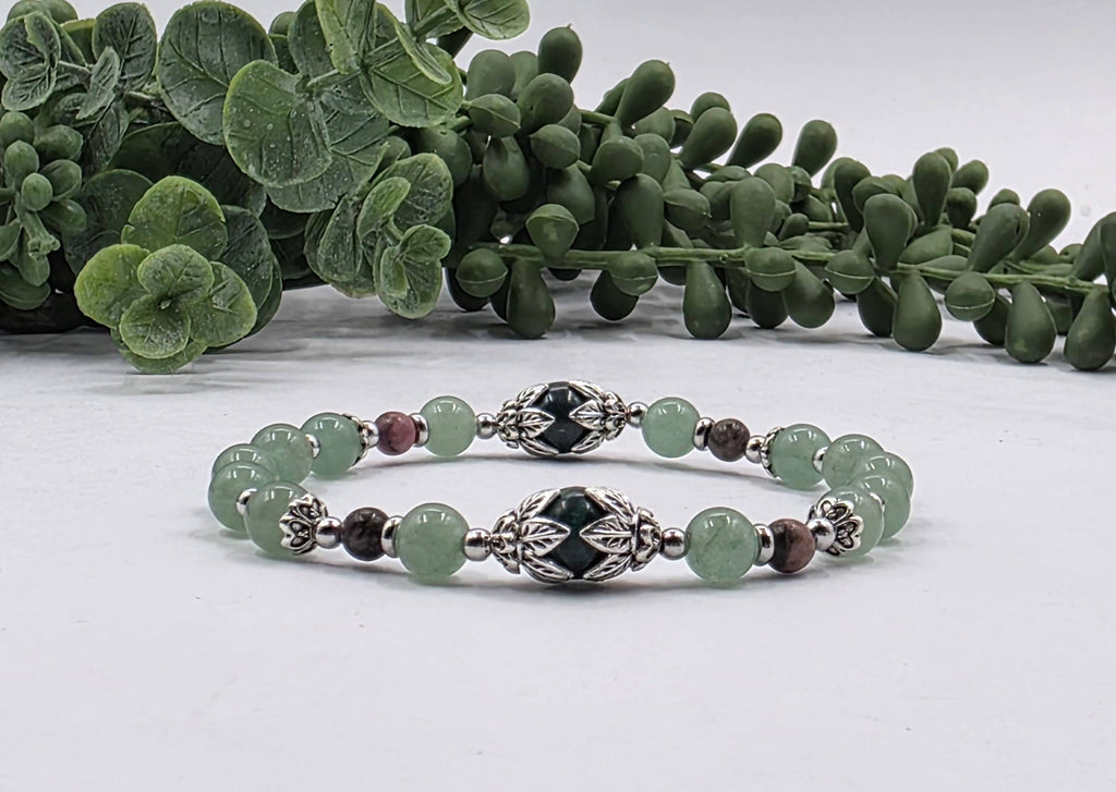 HEAL MY HEART -Malachite/Green Aventurine/Rhodonite Bracelet