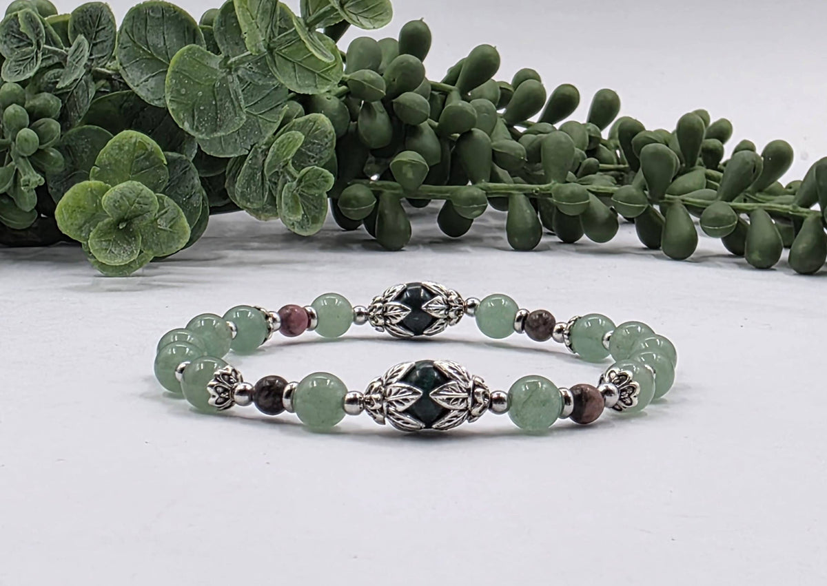HEAL MY HEART -Malachite/Green Aventurine/Rhodonite Bracelet