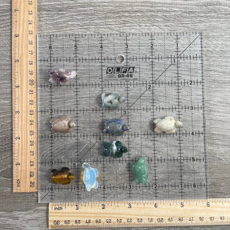 Gemstone Sea Turtle Stone Carving