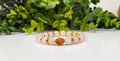 LOVE SURROUNDS YOU - R. Quartz/Banded Carnelian(center)-8mm