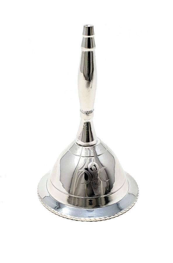 Goddess Of Earth Silver Plated Altar Bell - 3"H