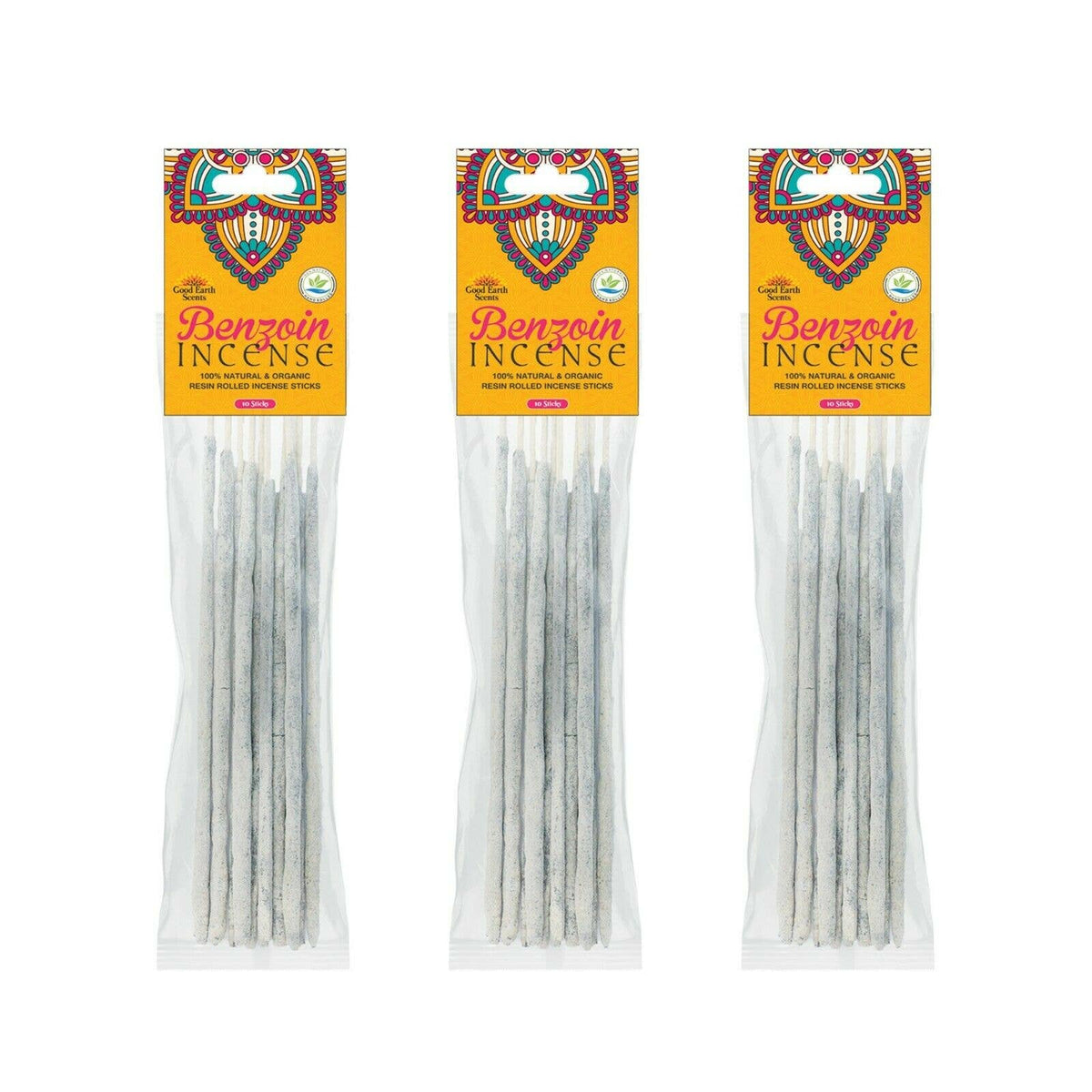 Artisan Benzoin Resin Rolled Incense Sticks (10)