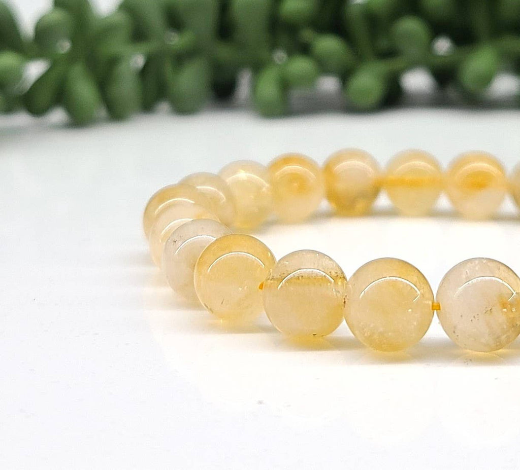 Citrine Stretchable Gemstone Bracelet  8mm Beads, 7.5"L: Bracelets Only