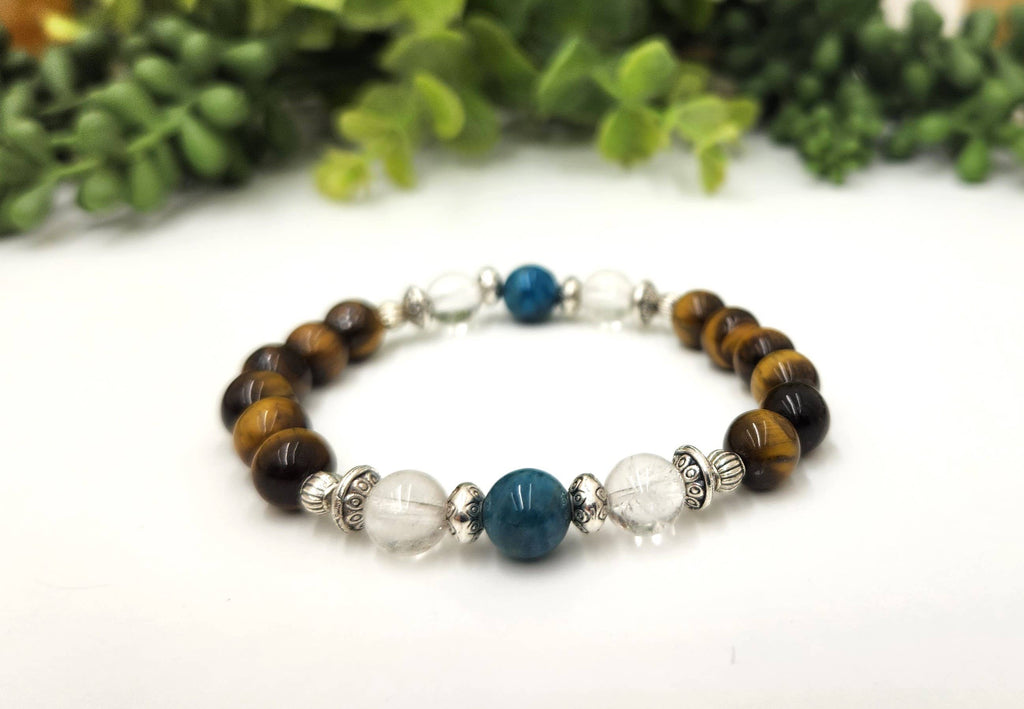 WEIGHT LOSS SUPPORT-Apatite,Clear Quartz, Tiger Eye Bracelet