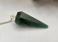 Jade Pendulum w/Silver Plated Chain