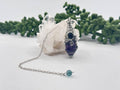 Rainbow Fluorite 12 Faceted Antique Silver Detail Pendulum