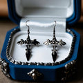 Gothic Earrings: The Batwing Dagger