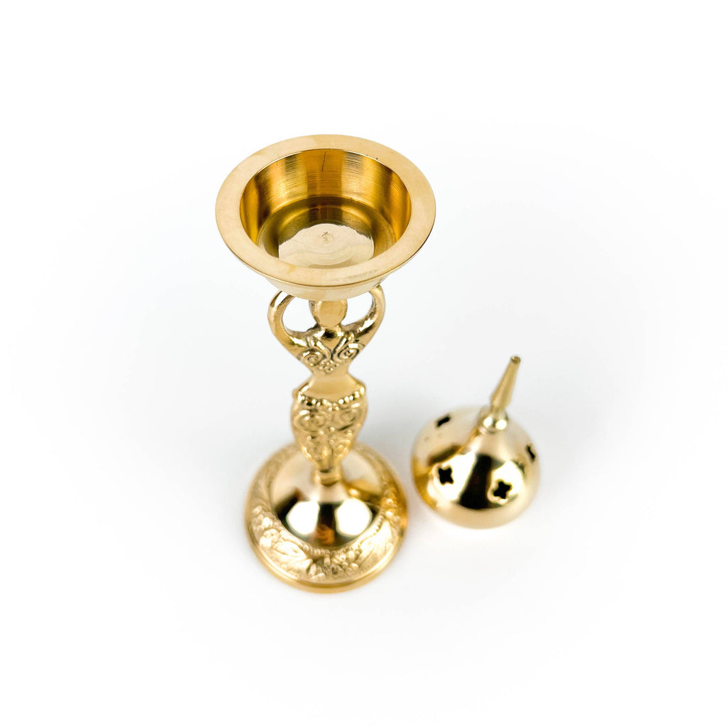 Goddess Brass Cone Burner 9"H