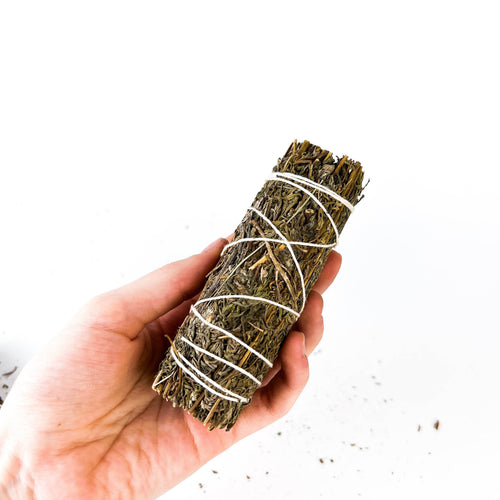 1 Mugwort (Black Sage) Smudge Stick 4 " Salvia Mellifera