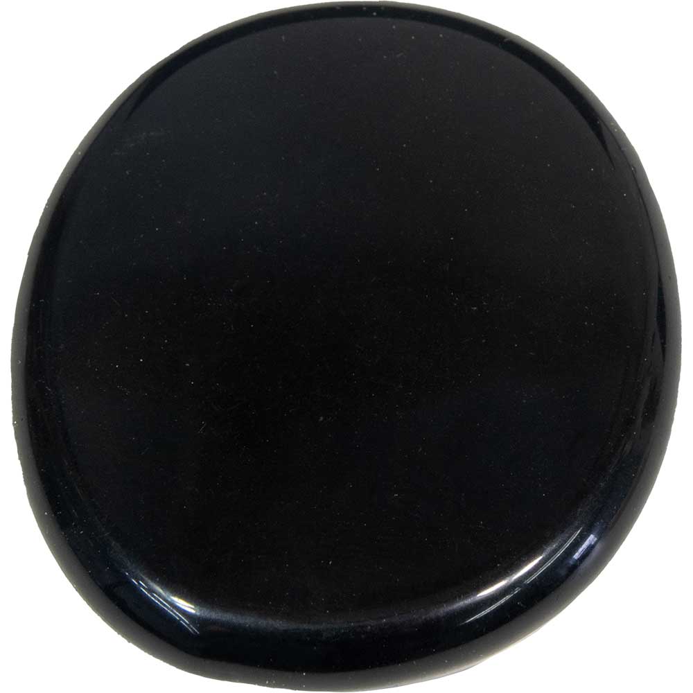 Gemstone Cell Phone Grip Holder - Black Obsidian Palm Stone