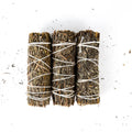 1 Mugwort (Black Sage) Smudge Stick 4 " Salvia Mellifera