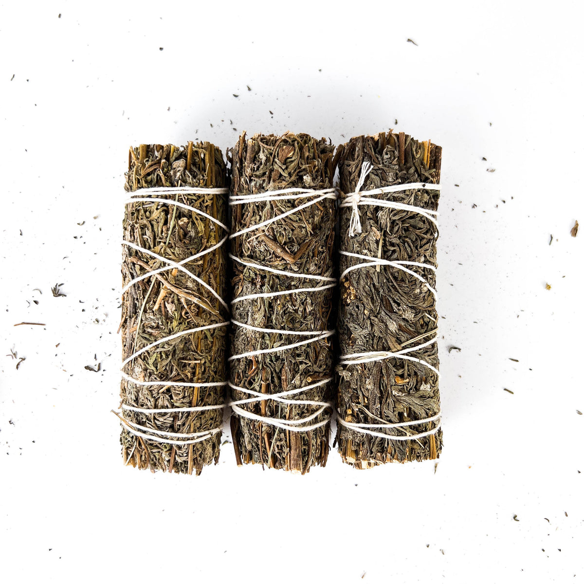 1 Mugwort (Black Sage) Smudge Stick 4 " Salvia Mellifera