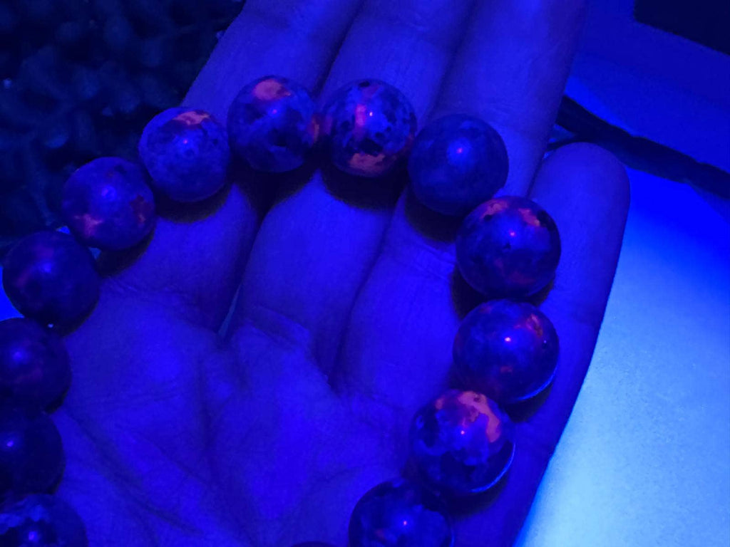 Yooperlite Bracelet 12MM Beads - Extended Length (8.5 Inch)