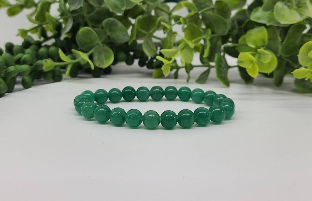 Green Aventurine Stretchable Bracelet 8mm: Bracelets Only
