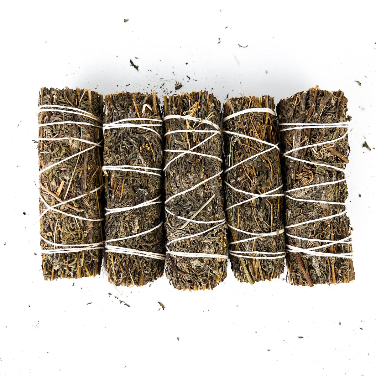 1 Mugwort (Black Sage) Smudge Stick 4 " Salvia Mellifera