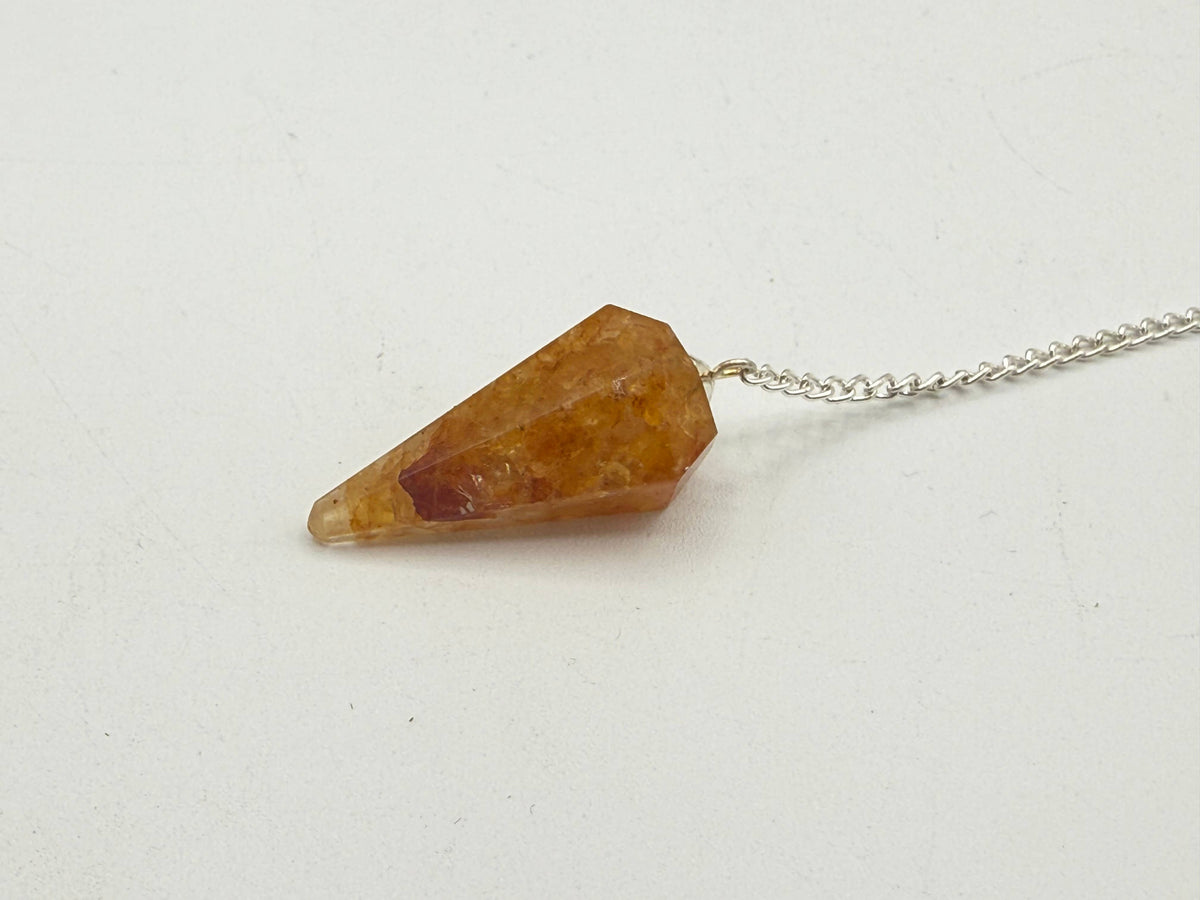 Golden Healer Pendulum w/Silver Plated Chain
