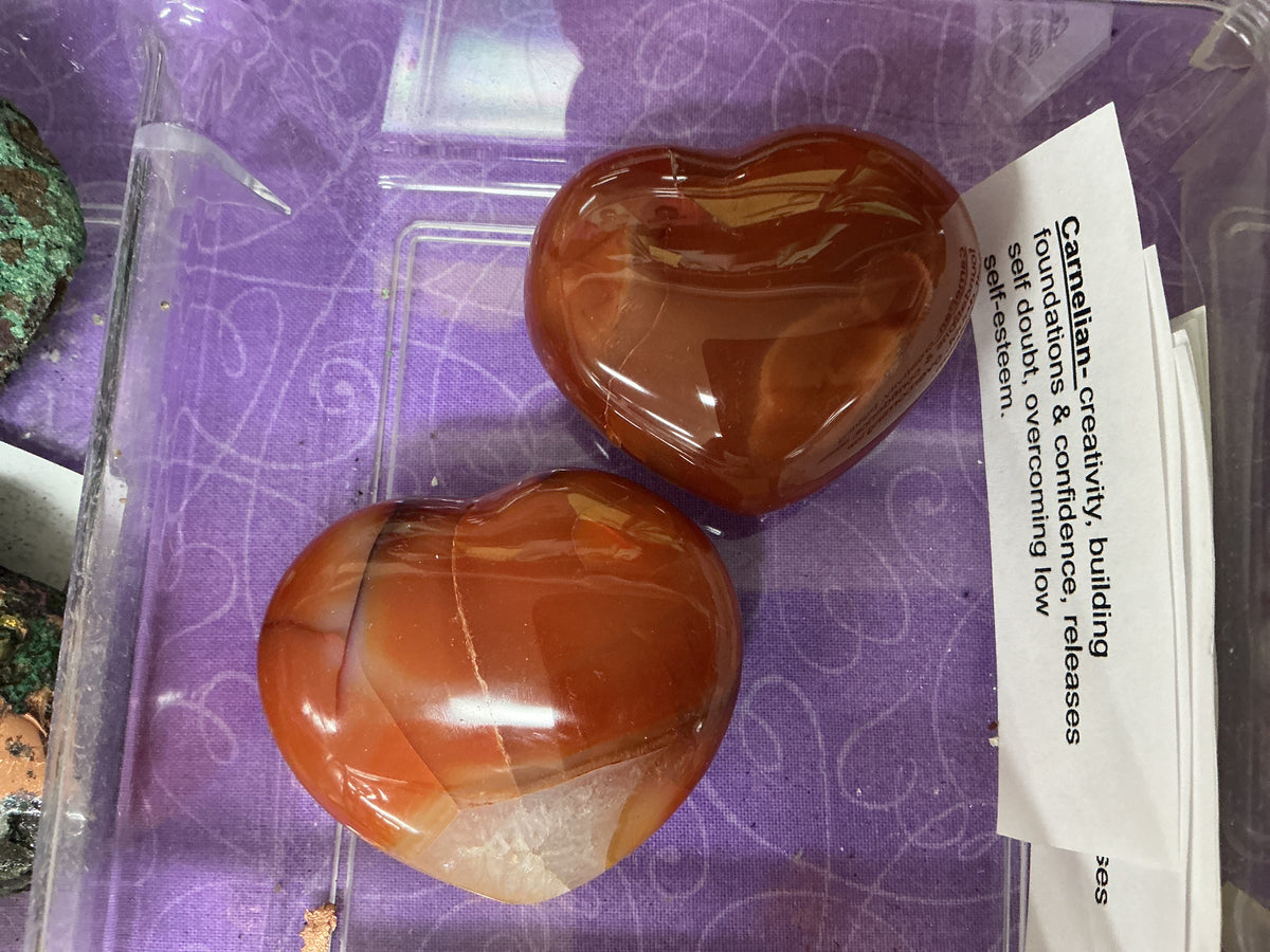 Carnelian Hearts Lg