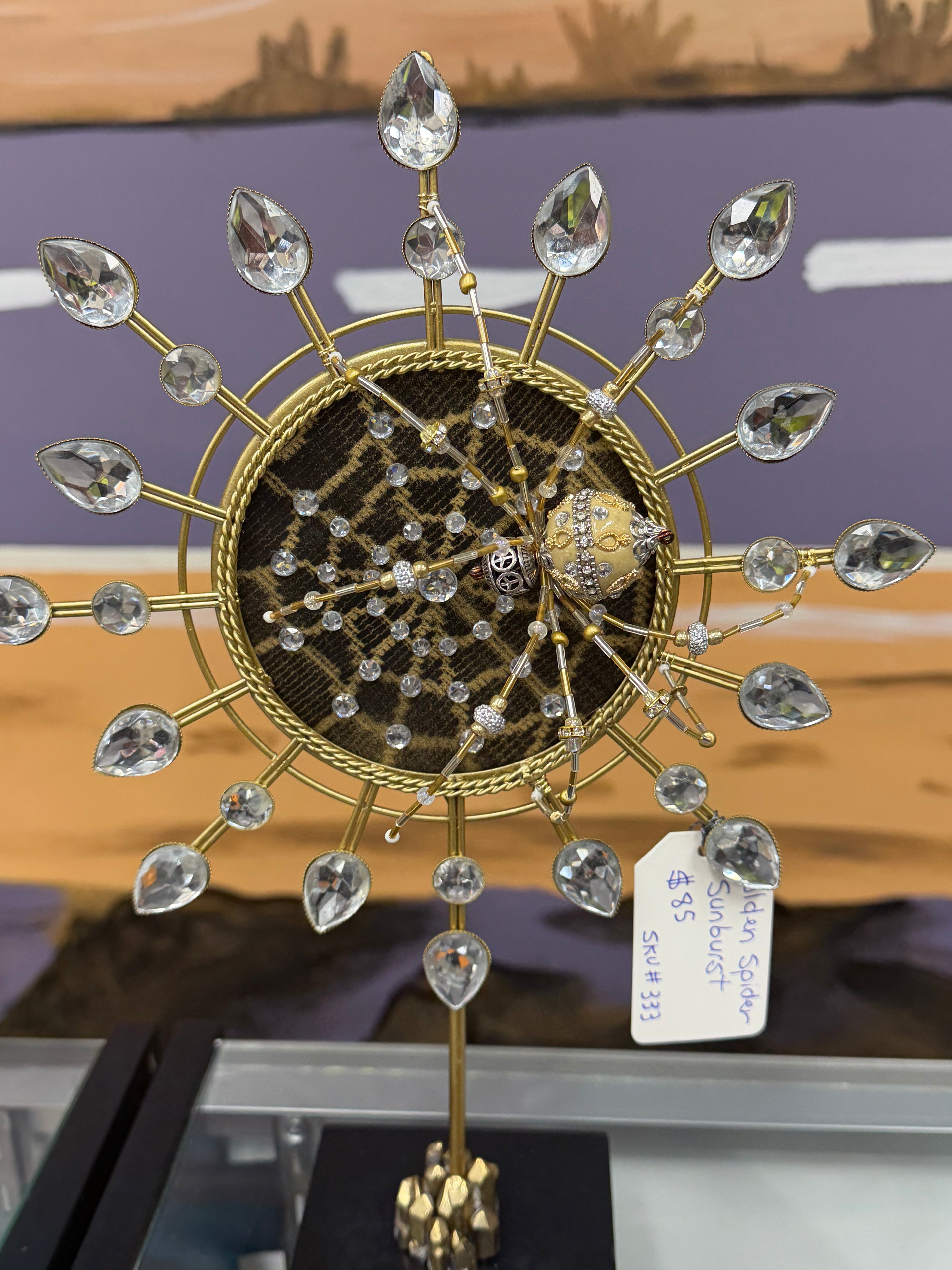Beaded Spider Gold Spider Sun