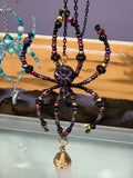 Hanging Beaded Spider black w/quartz