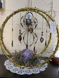 Beaded Spider Double Circle Statement Piece