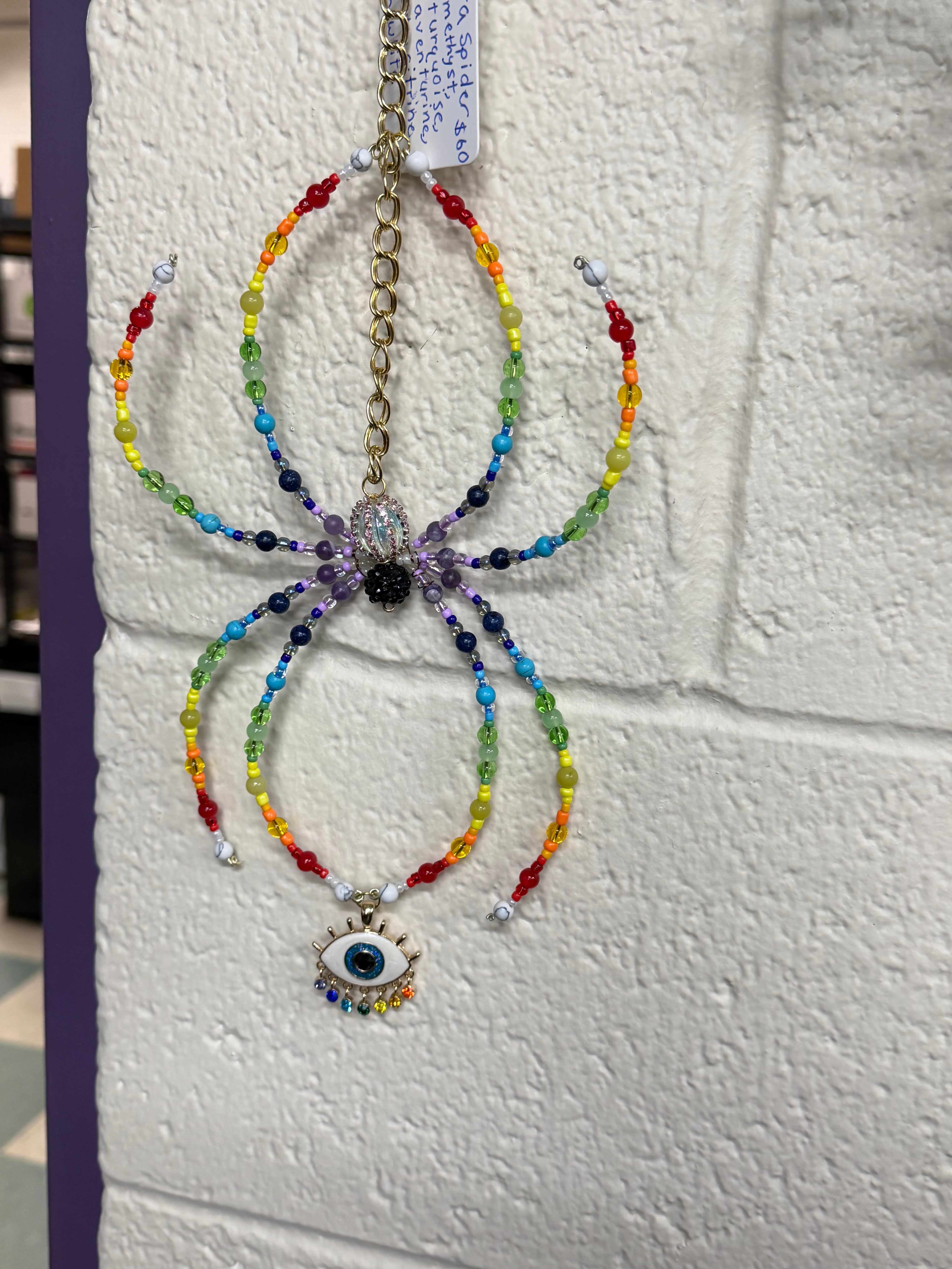 Hanging Beaded Spider - Chakra