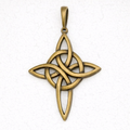 Wicca Bronze Pendant Necklace - The Witch's Knot: Bronze