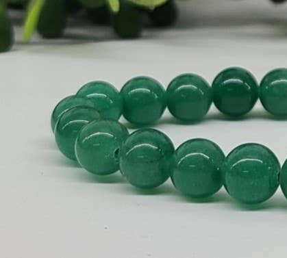 Green Aventurine Stretchable Bracelet 8mm: Bracelets Only