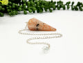 Sunstone Gemstone Pendulum w/Silver Plated Chain and Bead