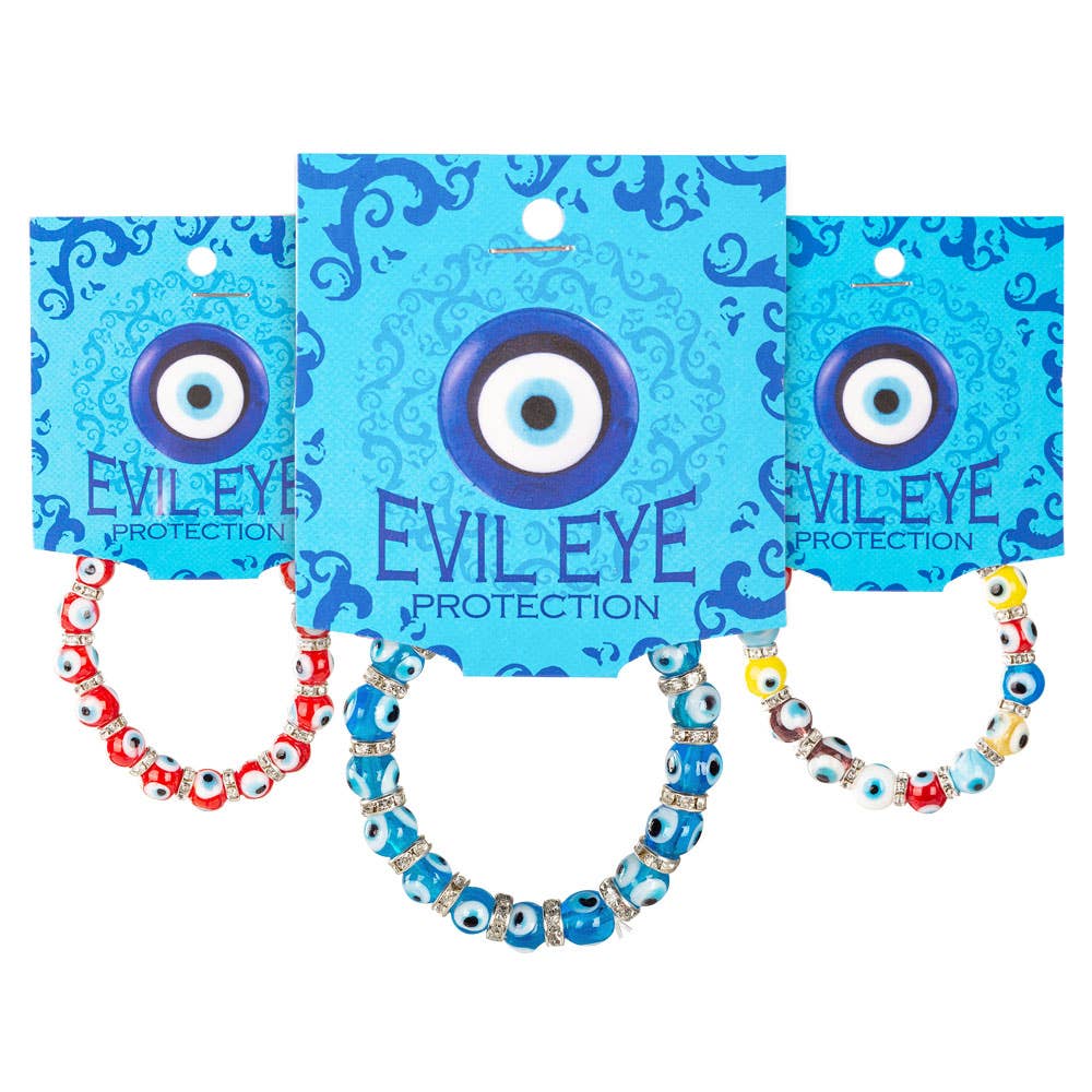 Evil Eye Beaded Bracelets: Dark Blue