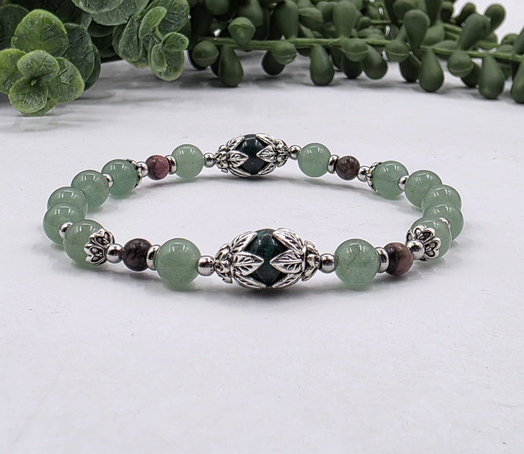 HEAL MY HEART -Malachite/Green Aventurine/Rhodonite Bracelet
