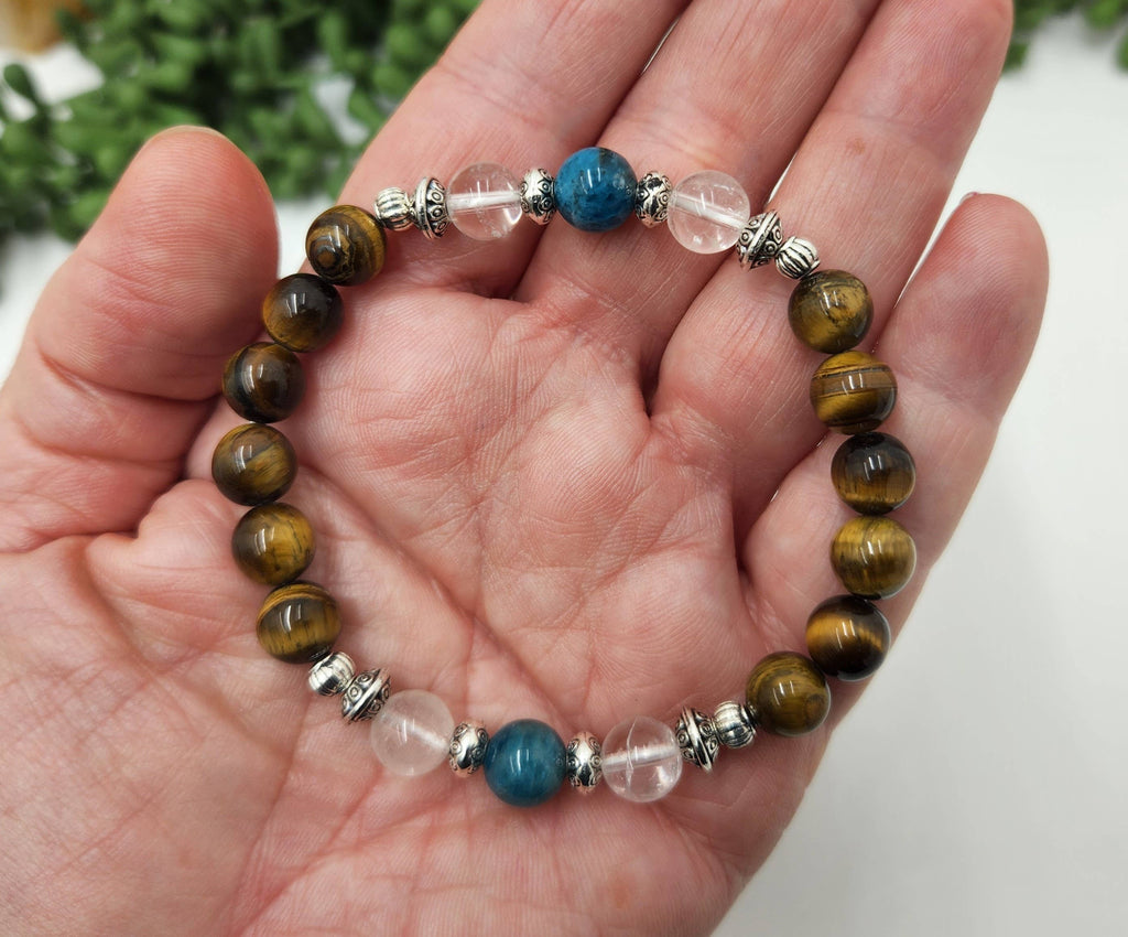 WEIGHT LOSS SUPPORT-Apatite,Clear Quartz, Tiger Eye Bracelet