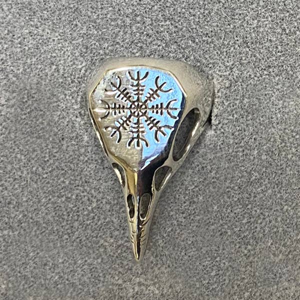 Sterling Silver Ring - Raven Head: Sterling Silver / 11