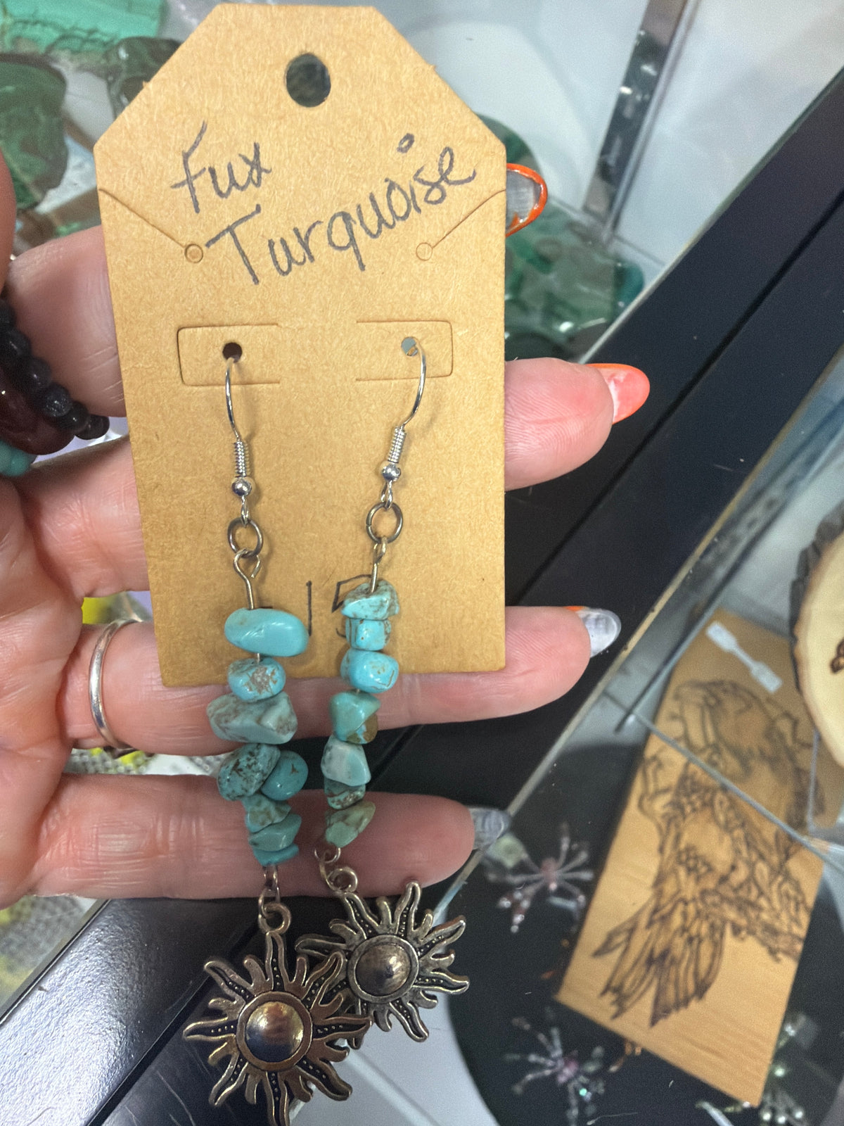 Faux Turquoise Earrings