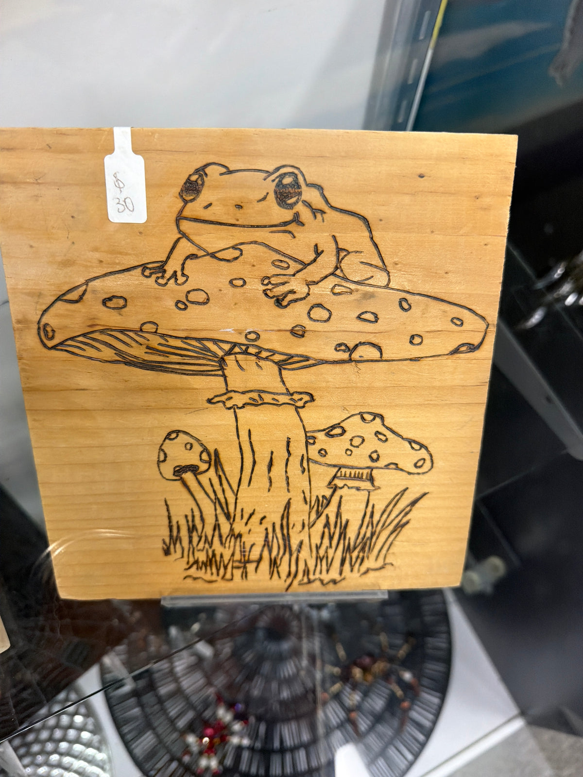 Wood Art Frog