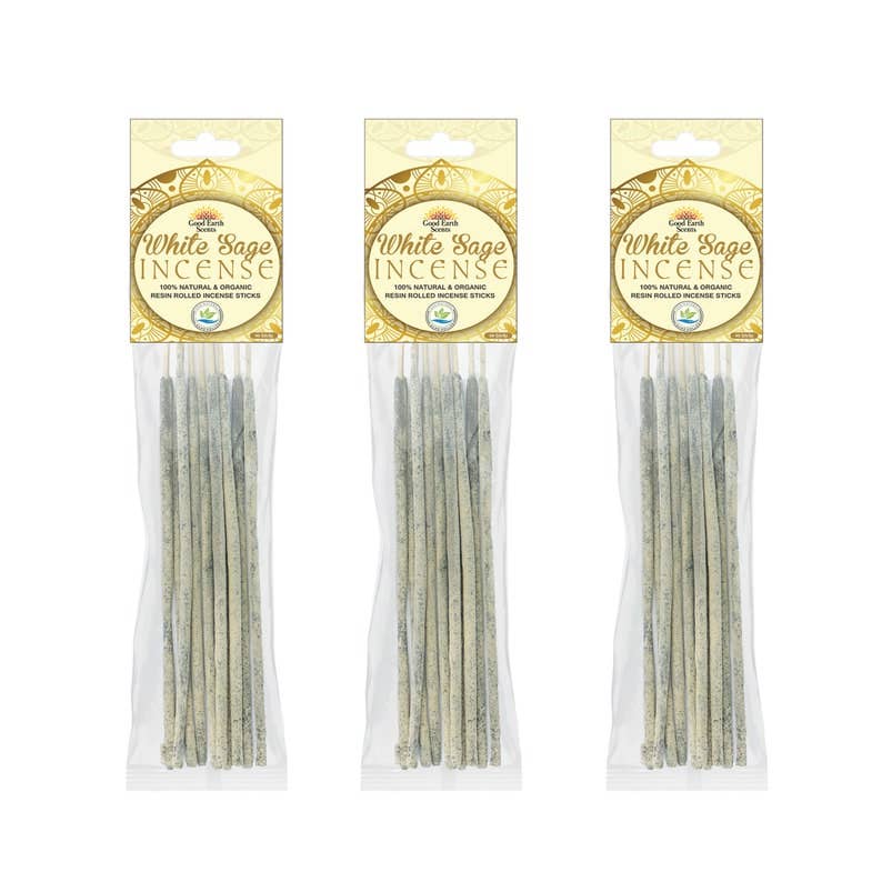 Resin Rolled Incense Sticks - White Sage Artisan (10)