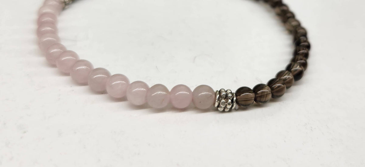 RELEASING THE PAST-Rose Quartz/Smoky Quartz/Tiger Eye 4mm