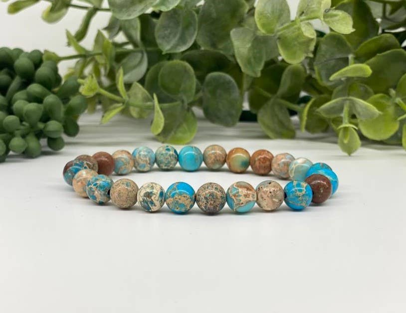 Imperial Jasper Stretchable Bracelet 8mm: Bracelets Only