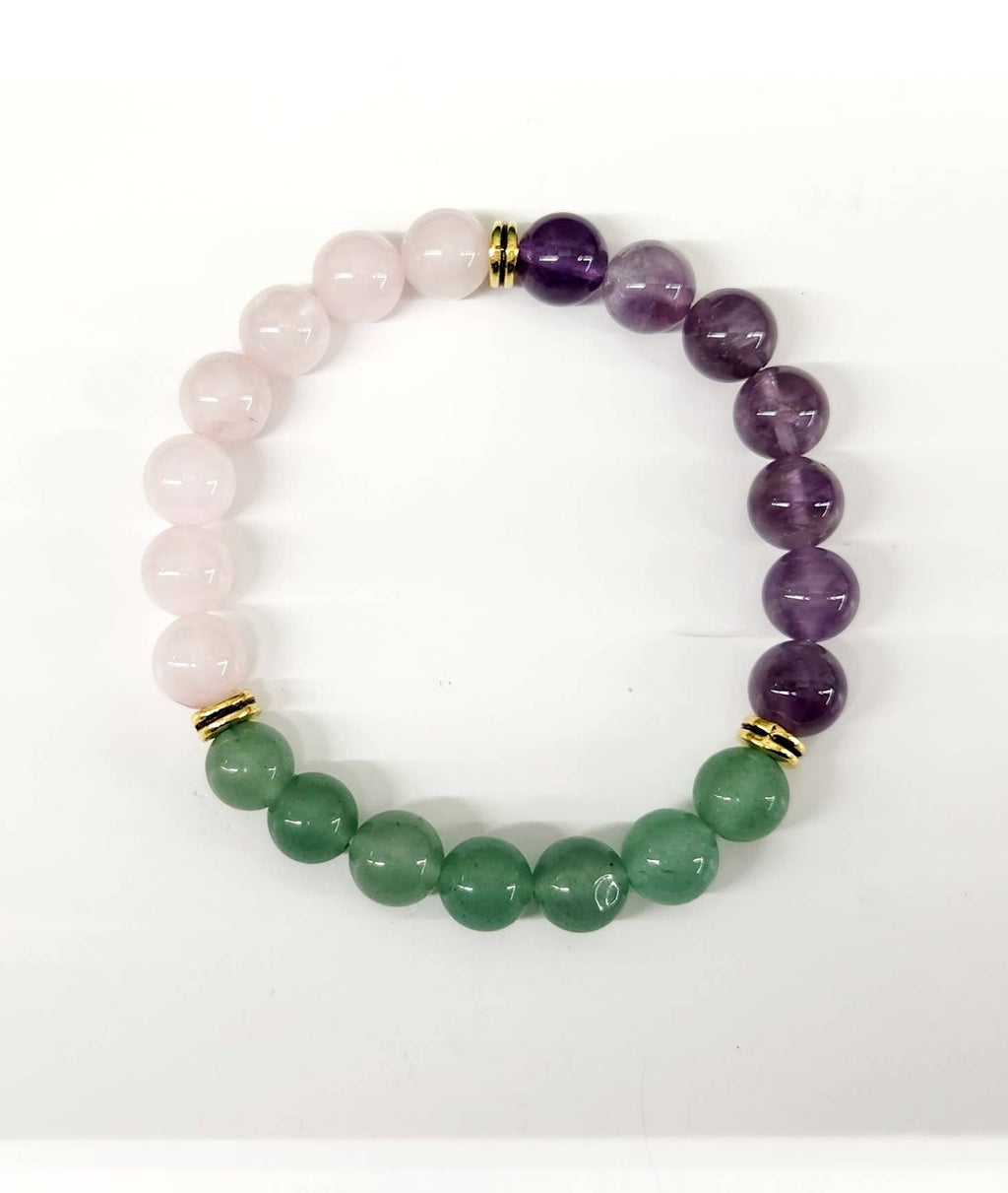 FERTILITY - Rose Quartz/Amethyst/Green Aventurine Bracelet