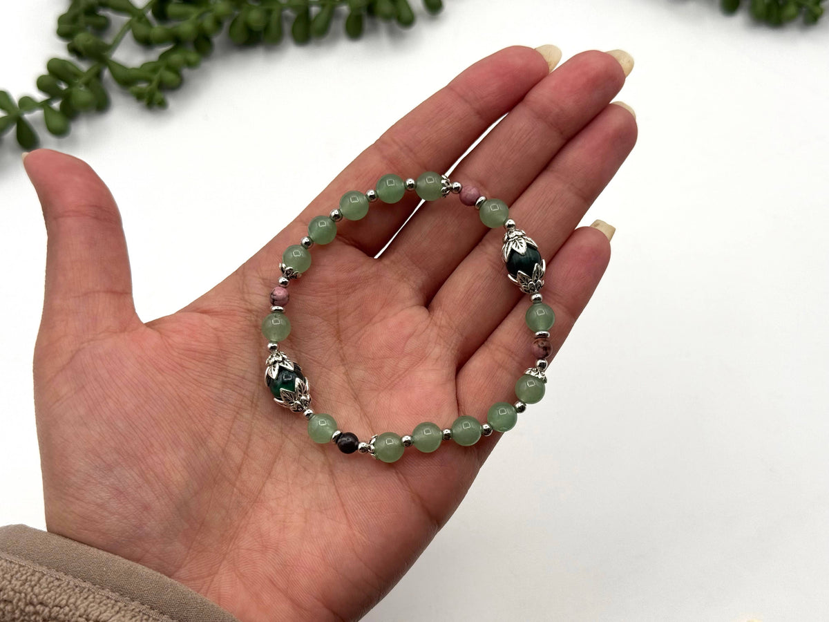 HEAL MY HEART -Malachite/Green Aventurine/Rhodonite Bracelet