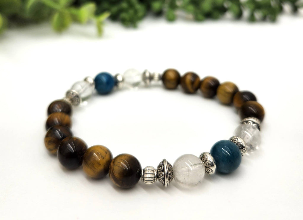 WEIGHT LOSS SUPPORT-Apatite,Clear Quartz, Tiger Eye Bracelet