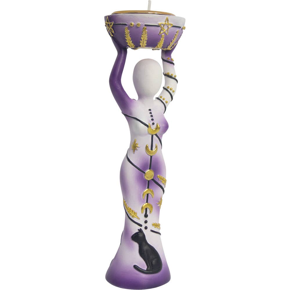 Polyresin T-Light Holder Moon Goddess (Each)