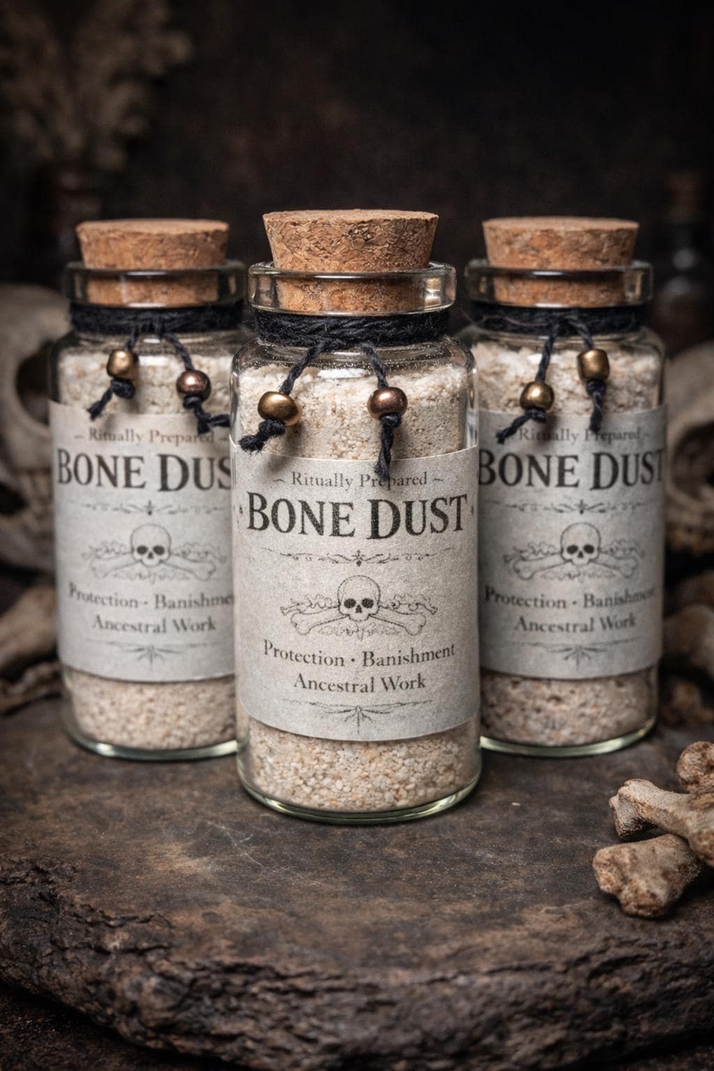 Ritually Prepared Ethically Sourced Bone Dust for: Bottle