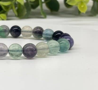 Rainbow Fluorite Stretchable Bracelet 8mm